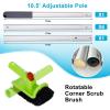 imageDeluxe Swimming Pool Cleaning Kit Including Professional Leaf Skimmer Net 175quot Pool Brush HeadScrub Brush and 105 FT Pole