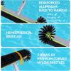 imageDeluxe Swimming Pool Cleaning Kit Including Professional Leaf Skimmer Net 175quot Pool Brush HeadScrub Brush and 105 FT Pole