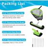 imageDeluxe Swimming Pool Cleaning Kit Including Professional Leaf Skimmer Net 175quot Pool Brush HeadScrub Brush and 105 FT Pole