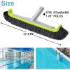 imagePool Brush Head for Cleaning Plaster and Gunite Concrete SurfacesHeavy Duty Inground Swimming Pools Stiff Bristles Scrub BrushesCURVED EDGE