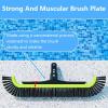 imagePool Brush Head for Cleaning Plaster and Gunite Concrete SurfacesHeavy Duty Inground Swimming Pools Stiff Bristles Scrub BrushesUPGRADE CURVED EDGE