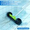 imageSepetrel 18quot Wide Pool Brush Head for Cleaning WallsIngroundAbove Ground Swimming Pool Scrub Brushes with Round Ends18 Inches