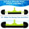 imageSepetrel 18quot Wide Pool Brush Head for Cleaning WallsIngroundAbove Ground Swimming Pool Scrub Brushes with Round Ends18 Inches