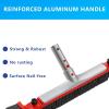 imageSepetrel 22 Wide Pool Brush Head for Cleaning WallsHeavy Duty IngroundAbove Ground Aluminum Swimming Pool Scrub Brushes with Curved Ends ampamp Premium Strong BristleRed