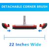 imageSepetrel 22 Wide Pool Brush Head for Cleaning WallsHeavy Duty IngroundAbove Ground Aluminum Swimming Pool Scrub Brushes with Curved Ends ampamp Premium Strong BristleRed