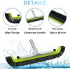imageSepetrel 22 Wide Pool Brush Head for Cleaning WallsHeavy Duty IngroundAbove Ground Aluminum Swimming Pool Scrub Brushes with Curved Ends ampamp Premium Strong BristleGreen22 Inches