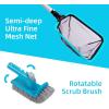 imageSepetrel Deluxe Swimming Pool Cleaning Kit Including 2 Brush Heads 2 Pool Skimmer NetsNO Pole