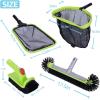 imageSepetrel Deluxe Swimming Pool Cleaning Kit Including Professional Leaf Skimmer NetHalfDepth Fine Mesh Net175quot Pool Brush Head ampamp Hand Scrub BrushNO Pole
