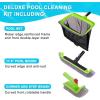 imageSepetrel Deluxe Swimming Pool Cleaning Kit Including Rubber Edge Skimmer Net175quot Pool Brush Head ampamp Hand Scrub BrushNO Pole