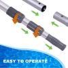 imageSepetrel Pool Pole  Professional 12 Foot Telescoping Swimming Pool Cleaning PolesAdjustable Telescopic Polefor Skimmer NetBrushVacuum Head12 Feet