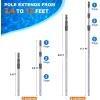 imageSepetrel Pool Pole  Professional 12 Foot Telescoping Swimming Pool Cleaning PolesAdjustable Telescopic Polefor Skimmer NetBrushVacuum Head12 Feet