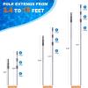 imageSepetrel Pool Pole  Professional 12 Foot Telescoping Swimming Pool Cleaning PolesAdjustable Telescopic Polefor Skimmer NetBrushVacuum Head15 Feet