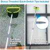 imageSepetrel Pool PoleUpgraded Professional 12 Foot Telescoping Swimming Pool Pole with Threaded TipsAdjustable Telescopic Polesfor Skimmer NetBrushVacuum Head12 Feet