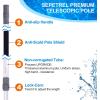 imageSepetrel Pool PoleUpgraded Professional 12 Foot Telescoping Swimming Pool Pole with Threaded TipsAdjustable Telescopic Polesfor Skimmer NetBrushVacuum Head12 Feet