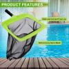 imageSepetrel Swimming Pool Leaf Skimmer NetFine Nylon Mesh ampamp Reinforced Frame Deep Rake NetCleaning Supplies and Accessories Pole Not IncludedPool Rake