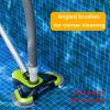 imageUpgrade Pool Vacuum Head with Wheels ampamp Side Brushes Universal Rotatable Hose AdapterWeighted Triangular Shape for IngroundAbove Ground Swimming PoolsSepetrel
