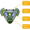 imageUpgrade Pool Vacuum Head with Wheels ampamp Side Brushes Universal Rotatable Hose AdapterWeighted Triangular Shape for IngroundAbove Ground Swimming PoolsSepetrel