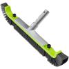 imageSepetrel 22 Wide Pool Brush Head for Cleaning WallsHeavy Duty IngroundAbove Ground Aluminum Swimming Pool Scrub Brushes with Curved Ends ampamp Premium Strong BristleGreen22 Inches