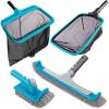 imageSepetrel Deluxe Swimming Pool Cleaning Kit Including 2 Brush Heads 2 Pool Skimmer NetsNO Pole