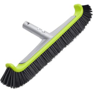 imagePool Brush Head for Cleaning Plaster and Gunite Concrete SurfacesHeavy Duty Inground Swimming Pools Stiff Bristles Scrub BrushesCURVED EDGE