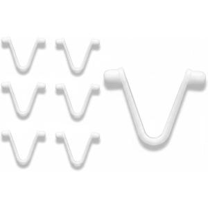 imageSepetrel 6 PCS Pool Brush VClip Plastic Handle Safety Clips for Net BrushVacuum and Pool PoleUniversal Pole Replacement Clamps