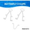 imageSepetrel Pool Brush V Clip and odd Shape VClips for Pool Net 3PCS Plastic Pool Skimmer Replacement Part Butterfly V Clips and Fishtail Shape Clips for Pool ToolsPool Pole Adapter